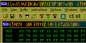 Microcontroller ATMEL ISP Software